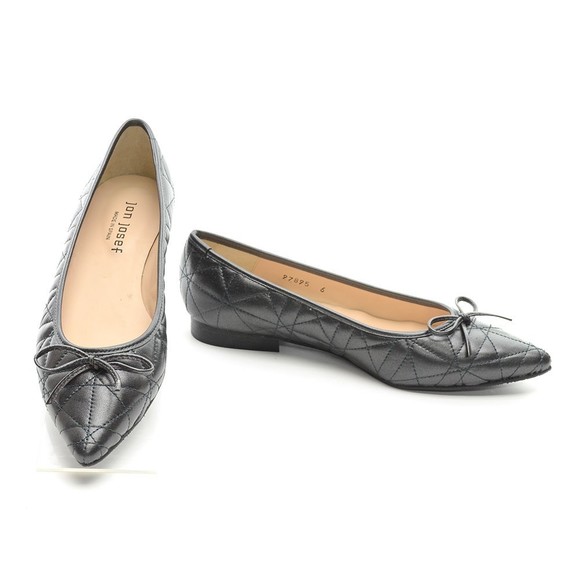 Anthropologie Jon Josef Ashley Quilted Ballet Flats 6 M - Picture 2 of 8